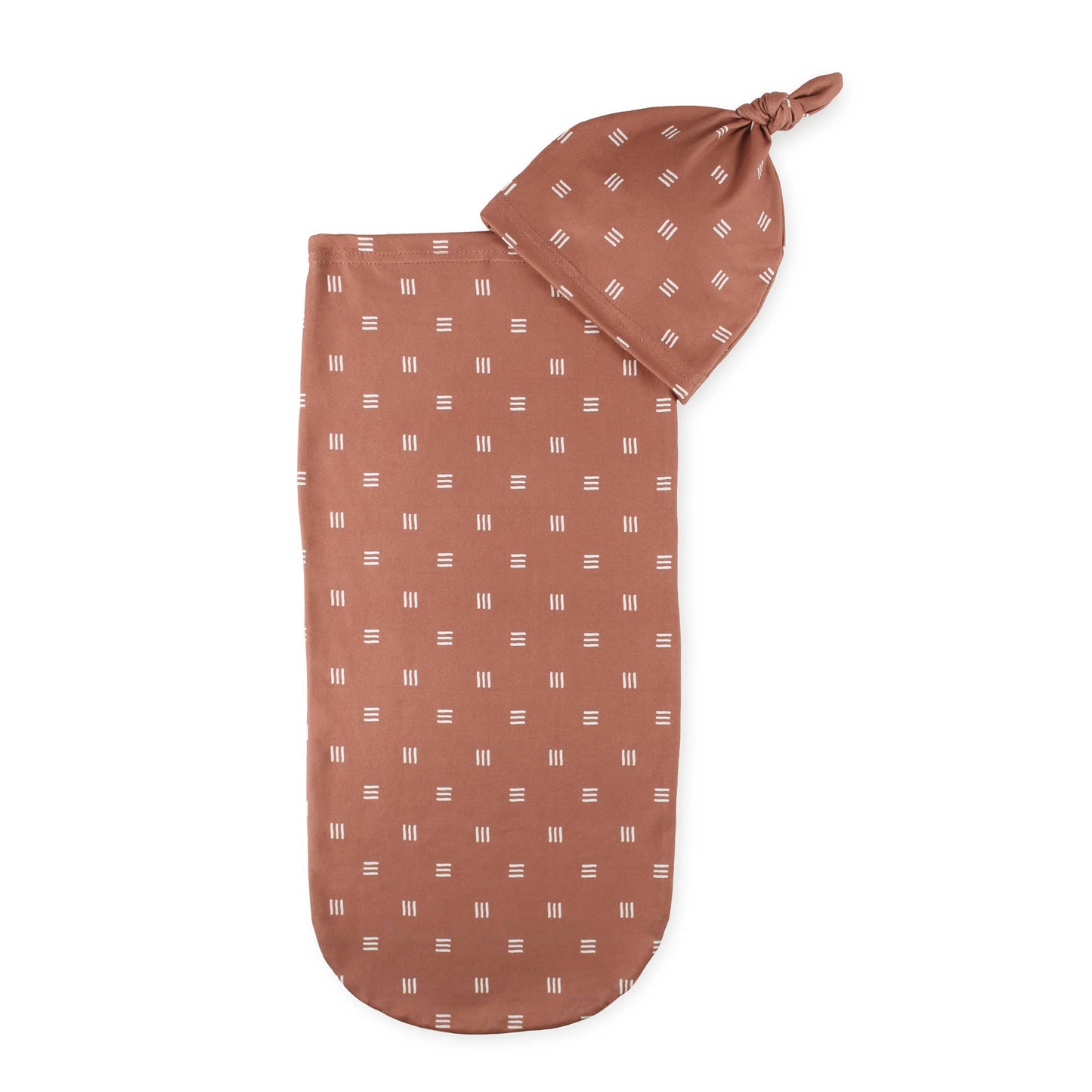 Terracotta Grid Cutie Cocoon | Matching Cocoon & Hat Set | Itzy Ritzy
