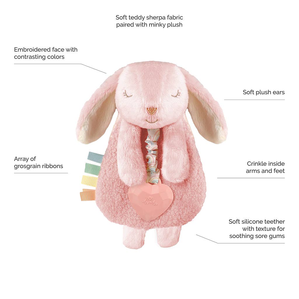 Itzy Lovey™ Plush with Silicone Teether Toy | Itzy Ritzy (2 Style Options)