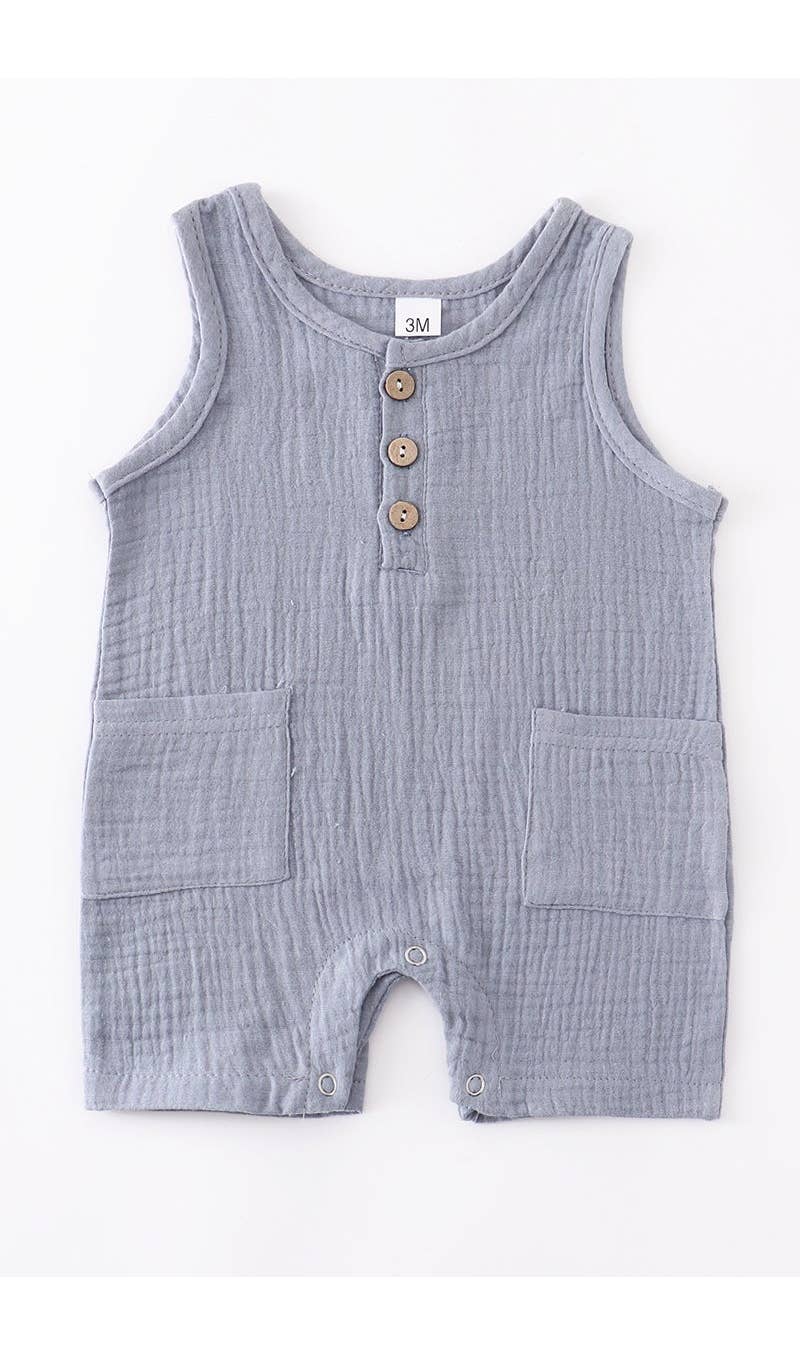 Ocean mist boy romper | Honeydew