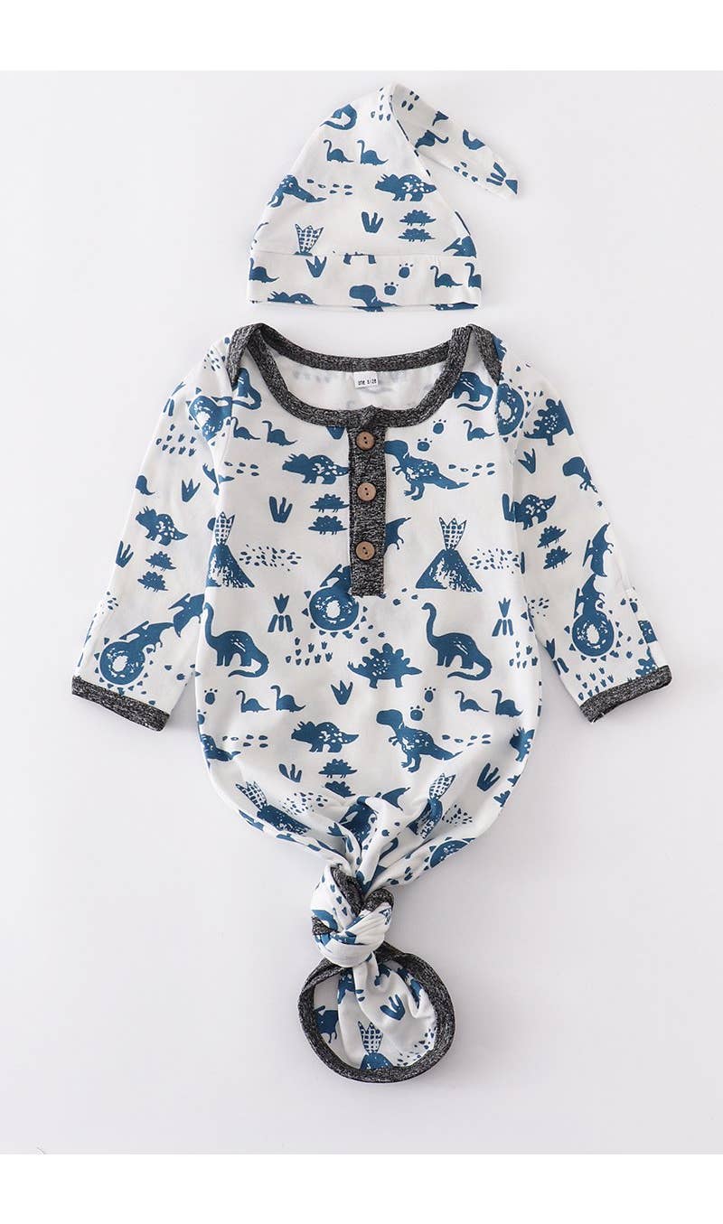 Dinosaur baby gown | Honeydew
