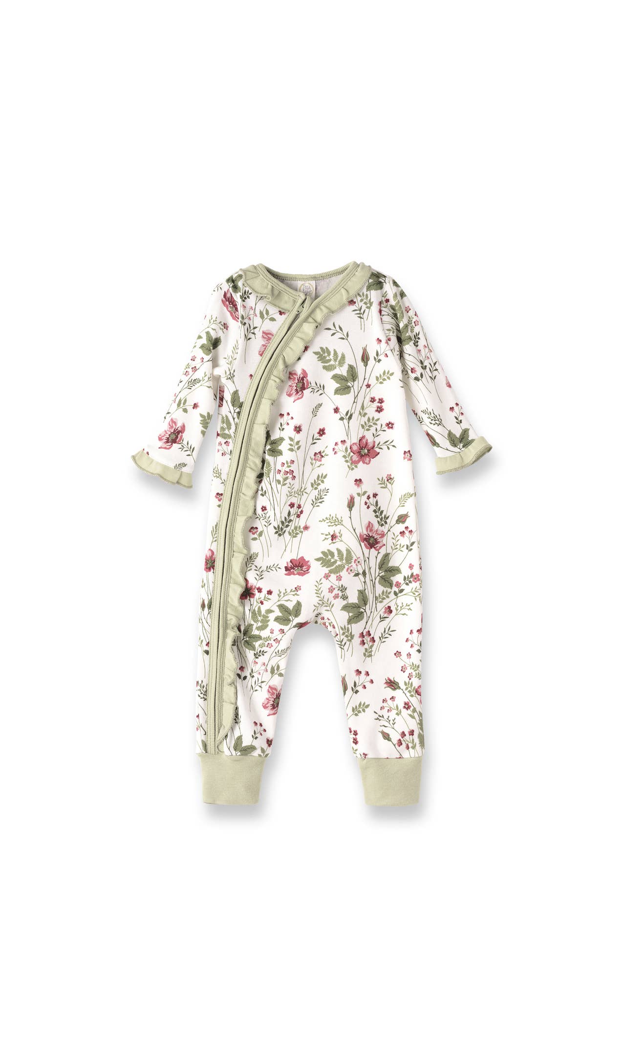 Pretty Petals Ruffled Zippered Romper | Tesa Babe